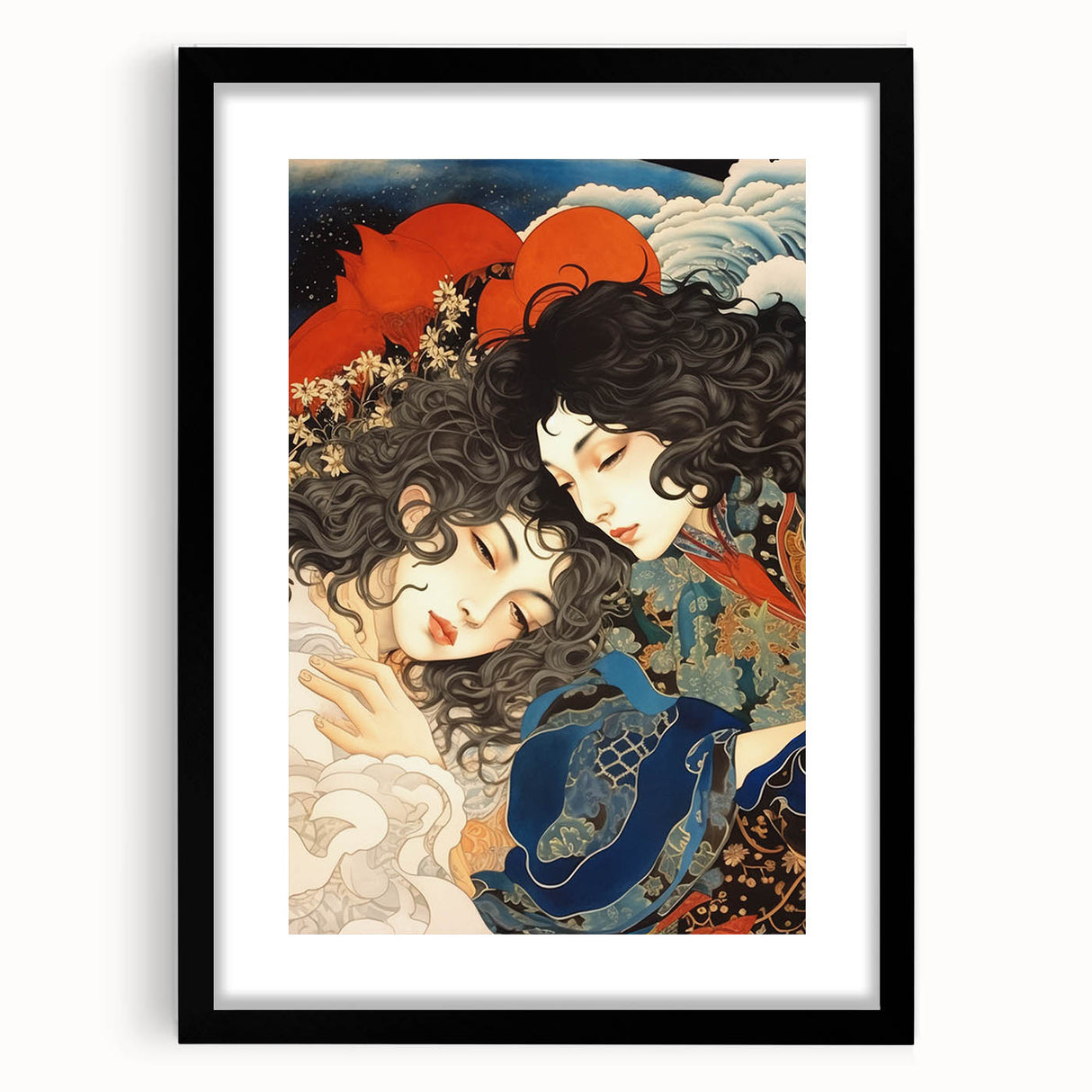 Electric Art Canvas – Vibrant Abstract Electric Painting of Dreamy Figures