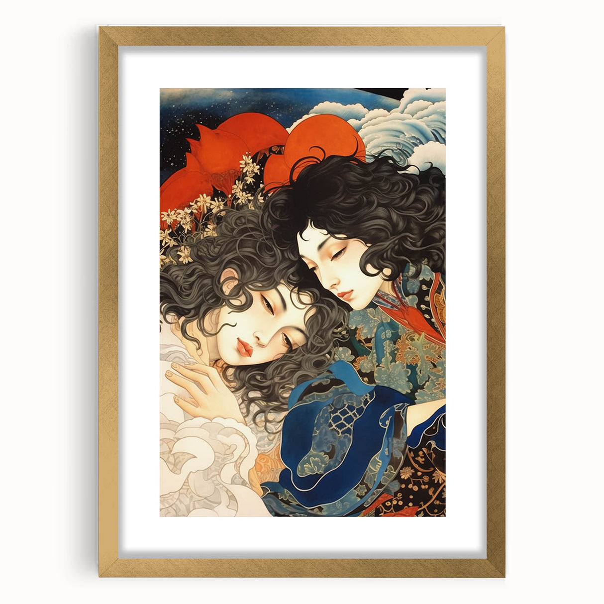 Electric Art Canvas – Vibrant Abstract Electric Painting of Dreamy Figures