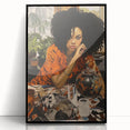 Vibrant Electric Wall Art – Bold Electric Painting of Thoughtful Figure