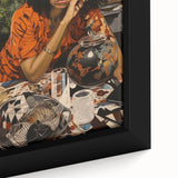 Vibrant Electric Wall Art – Bold Electric Painting of Thoughtful Figure