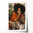 Vibrant Electric Wall Art – Bold Electric Painting of Thoughtful Figure