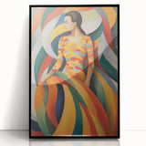 Electric Wall Art – Vibrant Abstract Painting of Colorful Flowing Figures