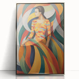 Electric Wall Art – Vibrant Abstract Painting of Colorful Flowing Figures
