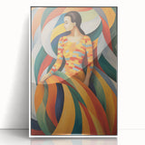Electric Wall Art – Vibrant Abstract Painting of Colorful Flowing Figures