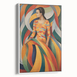 Electric Wall Art – Vibrant Abstract Painting of Colorful Flowing Figures
