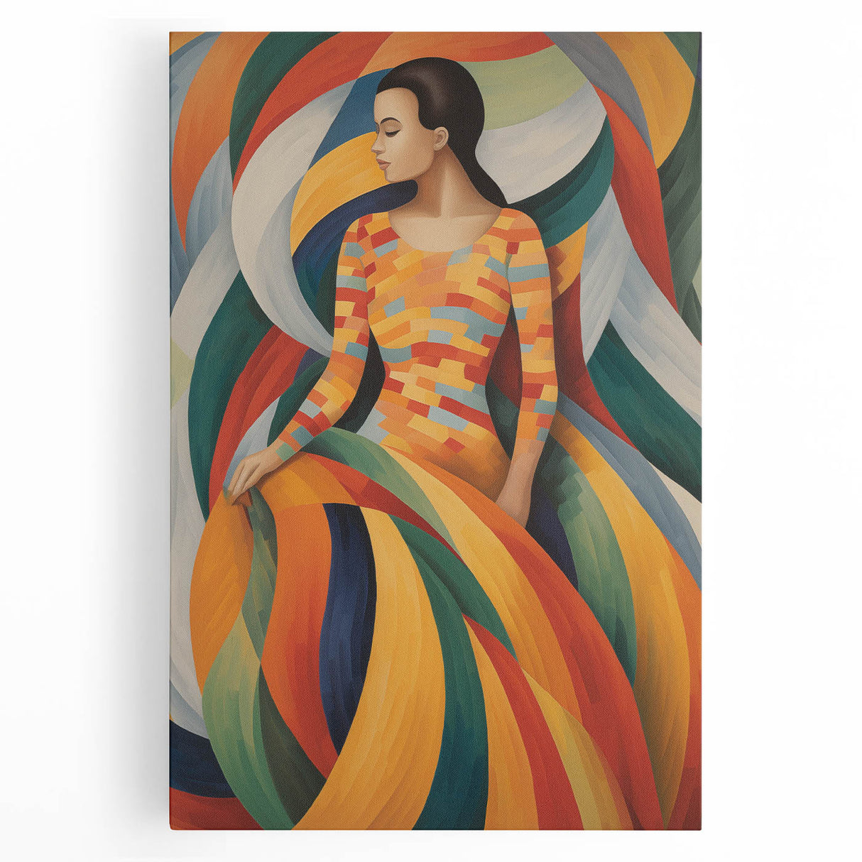 Electric Wall Art: Vibrant Abstract Electric Painting for Modern Decor
