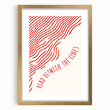 Electric Wall Art – Modern Abstract Electric Print with Red Line Art