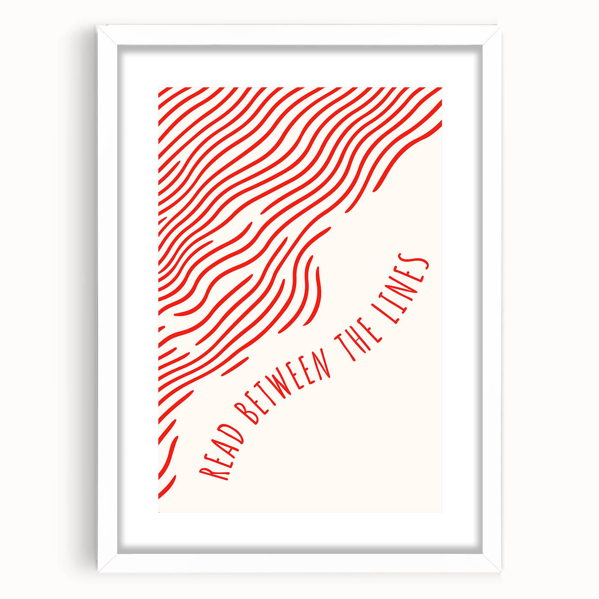 Electric Wall Art – Modern Abstract Electric Print with Red Line Art