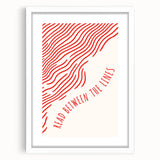 Electric Wall Art – Modern Abstract Electric Print with Red Line Art