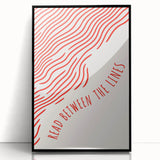 Electric Wall Art – Modern Abstract Electric Print with Red Line Art