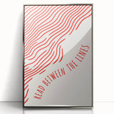 Electric Wall Art – Modern Abstract Electric Print with Red Line Art