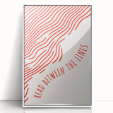 Electric Wall Art – Modern Abstract Electric Print with Red Line Art