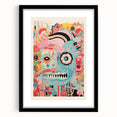 Abstract Electric Wall Art – Bold Vibrant Electric Monster Face Print