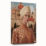 Electric Wall Art – Regal Portrait of Woman in Desert Palace Electric Print
