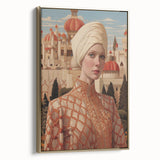 Electric Wall Art – Regal Portrait of Woman in Desert Palace Electric Print