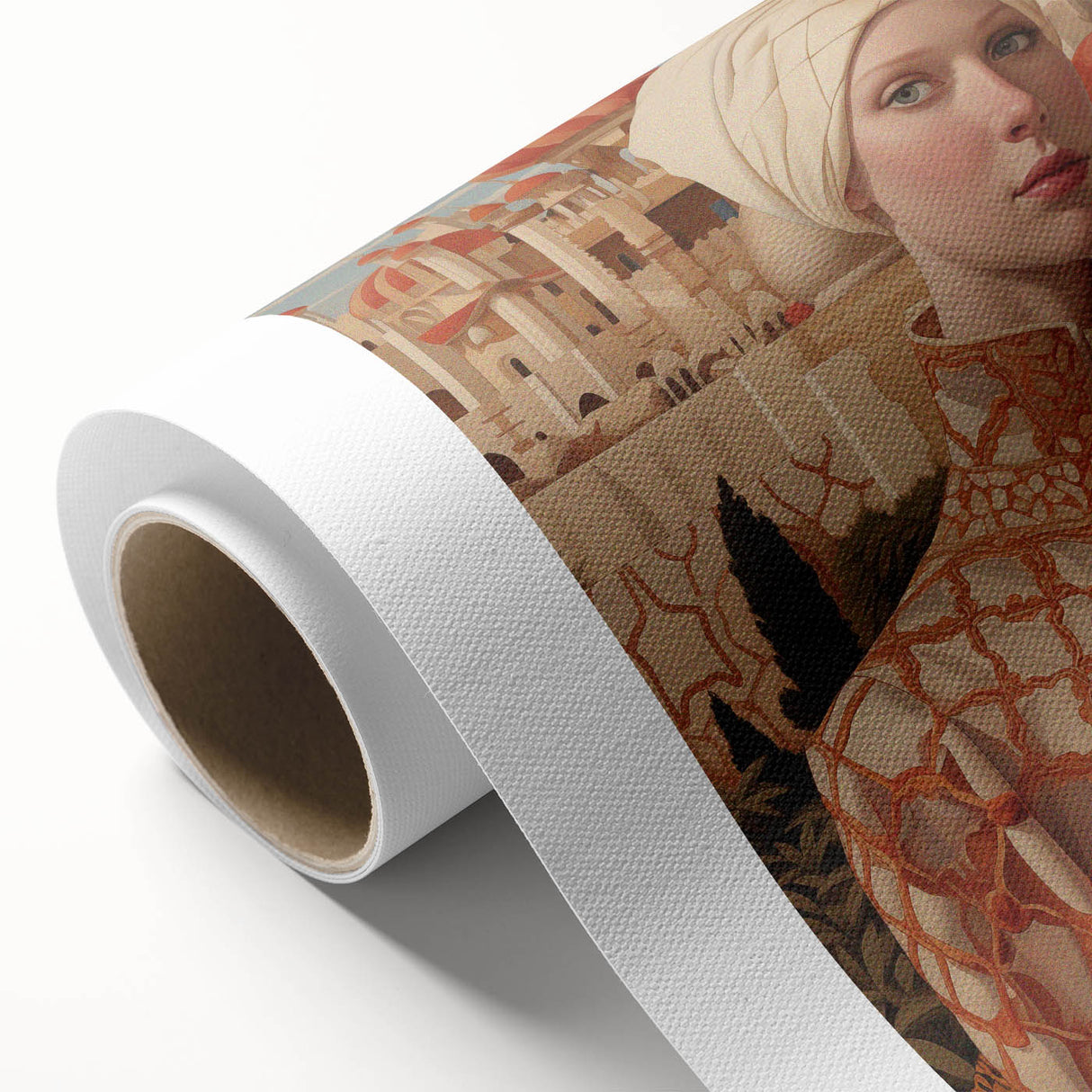 Electric Wall Art – Regal Portrait of Woman in Desert Palace Electric Print