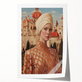 Electric Wall Art – Regal Portrait of Woman in Desert Palace Electric Print