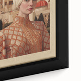 Electric Wall Art – Elegant Portrait of Woman in Palace Setting Electric Print