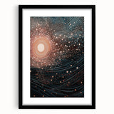 Electric Wall Art – Abstract Cosmic Light and Waves Electric Art Print