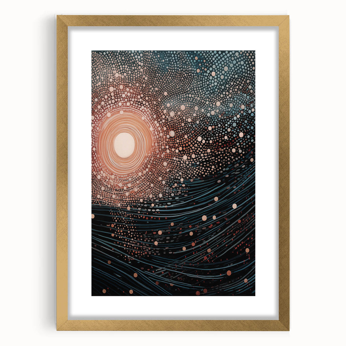 Electric Wall Art – Abstract Cosmic Light and Waves Electric Art Print
