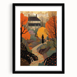 Electric Wall Art – Vibrant Autumn Landscape with Silhouette Electric Print
