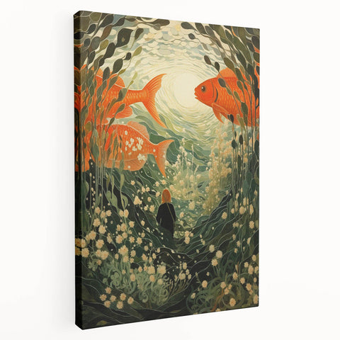 Electric Wall Art – Vibrant Underwater Scene with Fish Electric Art Print