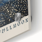 Electric Wall Art – Cosmic Full Moon Landscape with Text Electric Print