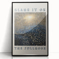 Electric Wall Art – Cosmic Full Moon Landscape with Text Electric Print