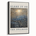 Electric Wall Art – Cosmic Full Moon Landscape with Text Electric Print
