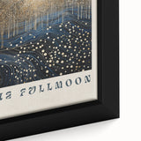 Electric Wall Art – Cosmic Full Moon Landscape with Text Electric Print