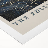 Electric Wall Art – Cosmic Full Moon Landscape with Text Electric Print