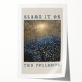 Electric Wall Art – Cosmic Full Moon Landscape with Text Electric Print