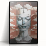 Electric Wall Art – Surreal Portrait with Clouds Electric Art Print