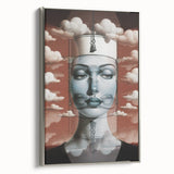 Electric Wall Art – Surreal Portrait with Clouds Electric Art Print