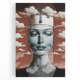 Electric Wall Art – Surreal Portrait with Clouds Electric Art Print