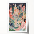Electric Wall Art – Surreal Fantasy Landscape with Figures Electric Print