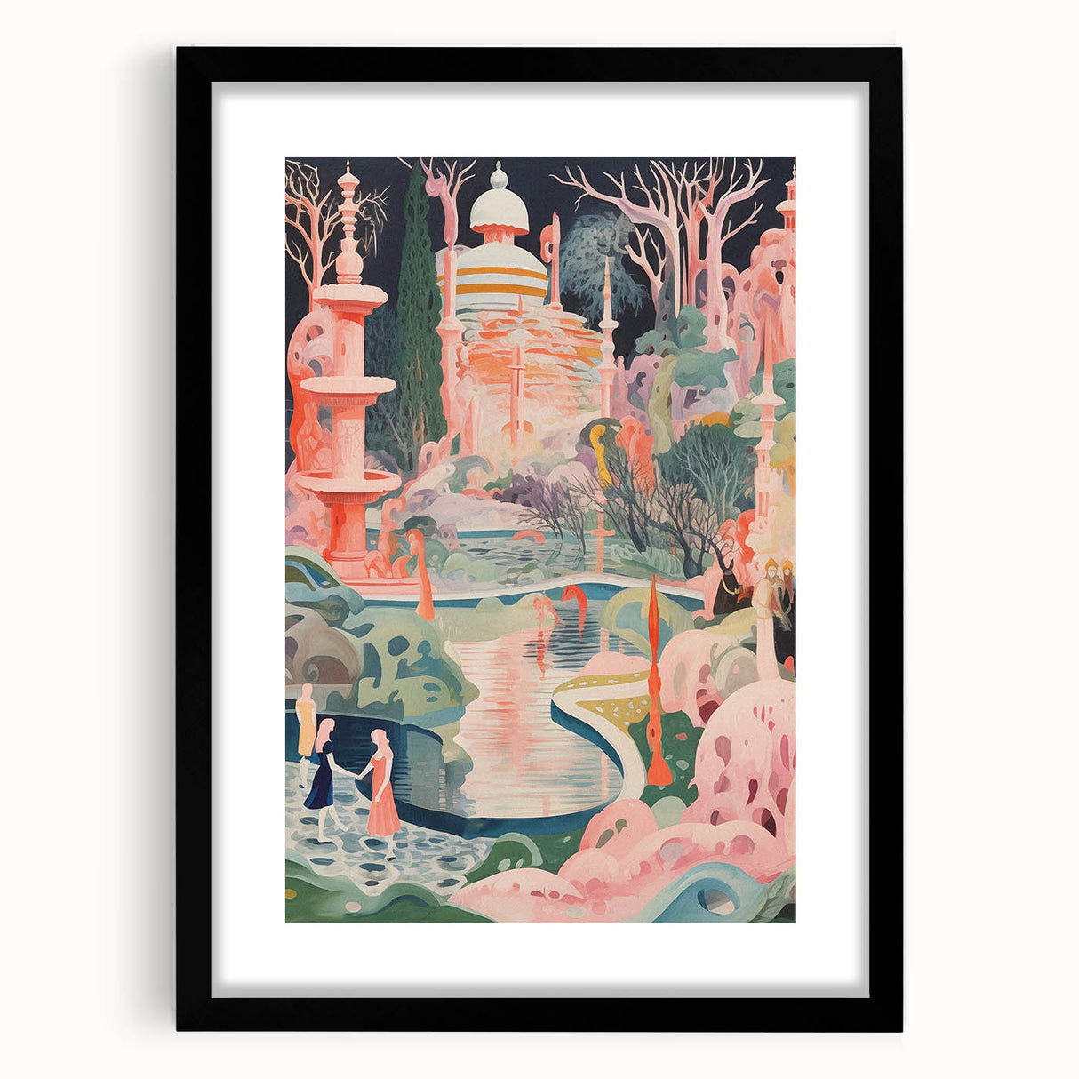Electric Wall Art: Modern Electric Decor with Dreamy Abstract Landscape