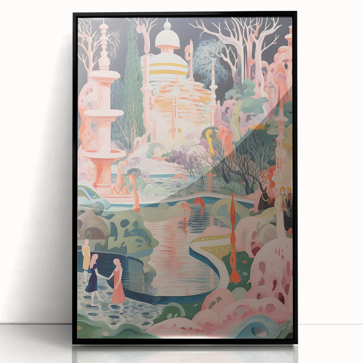 Electric Wall Art: Modern Electric Decor with Dreamy Abstract Landscape