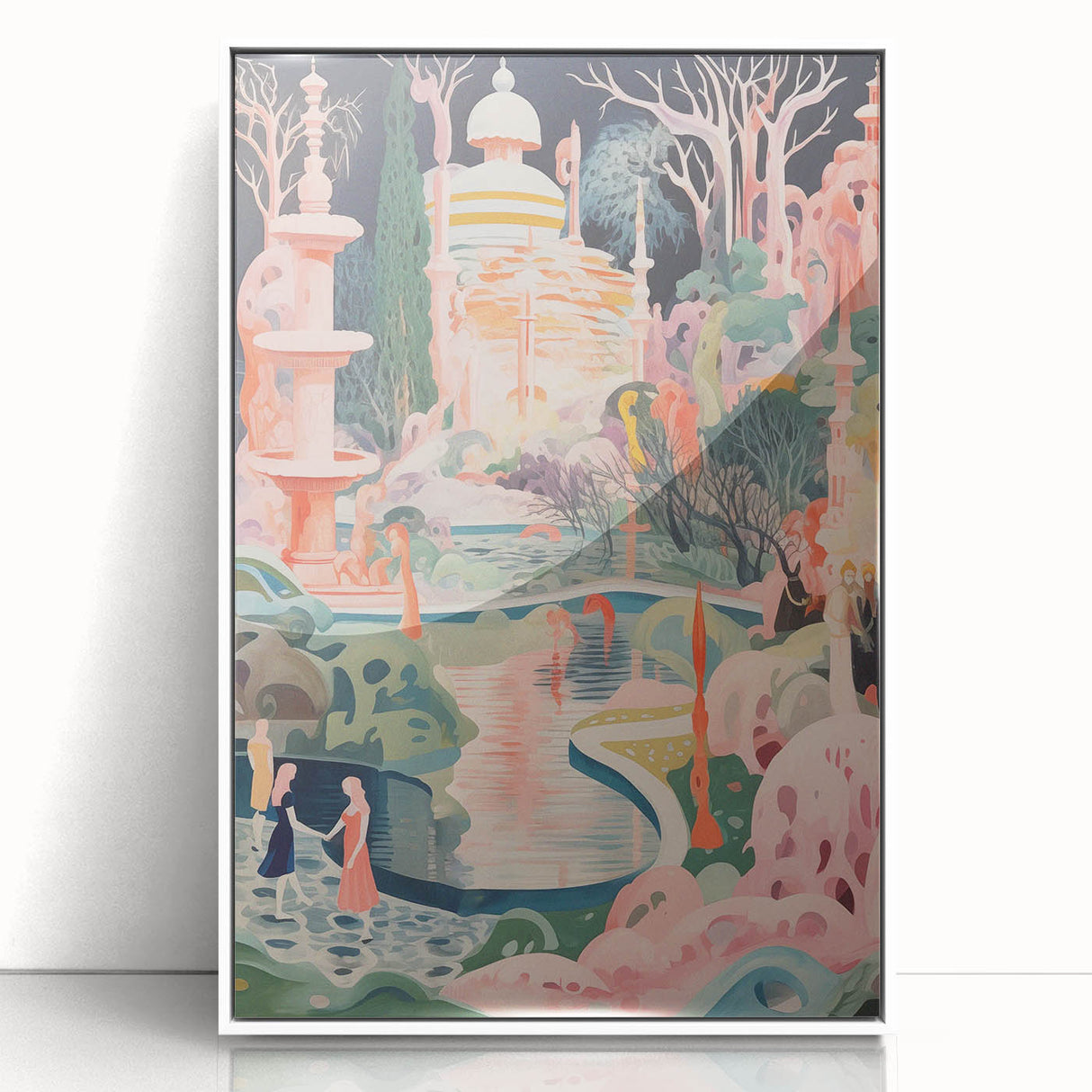 Electric Wall Art: Modern Electric Decor with Dreamy Abstract Landscape