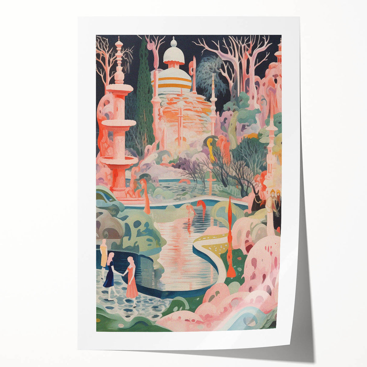 Electric Wall Art: Modern Electric Decor with Dreamy Abstract Landscape