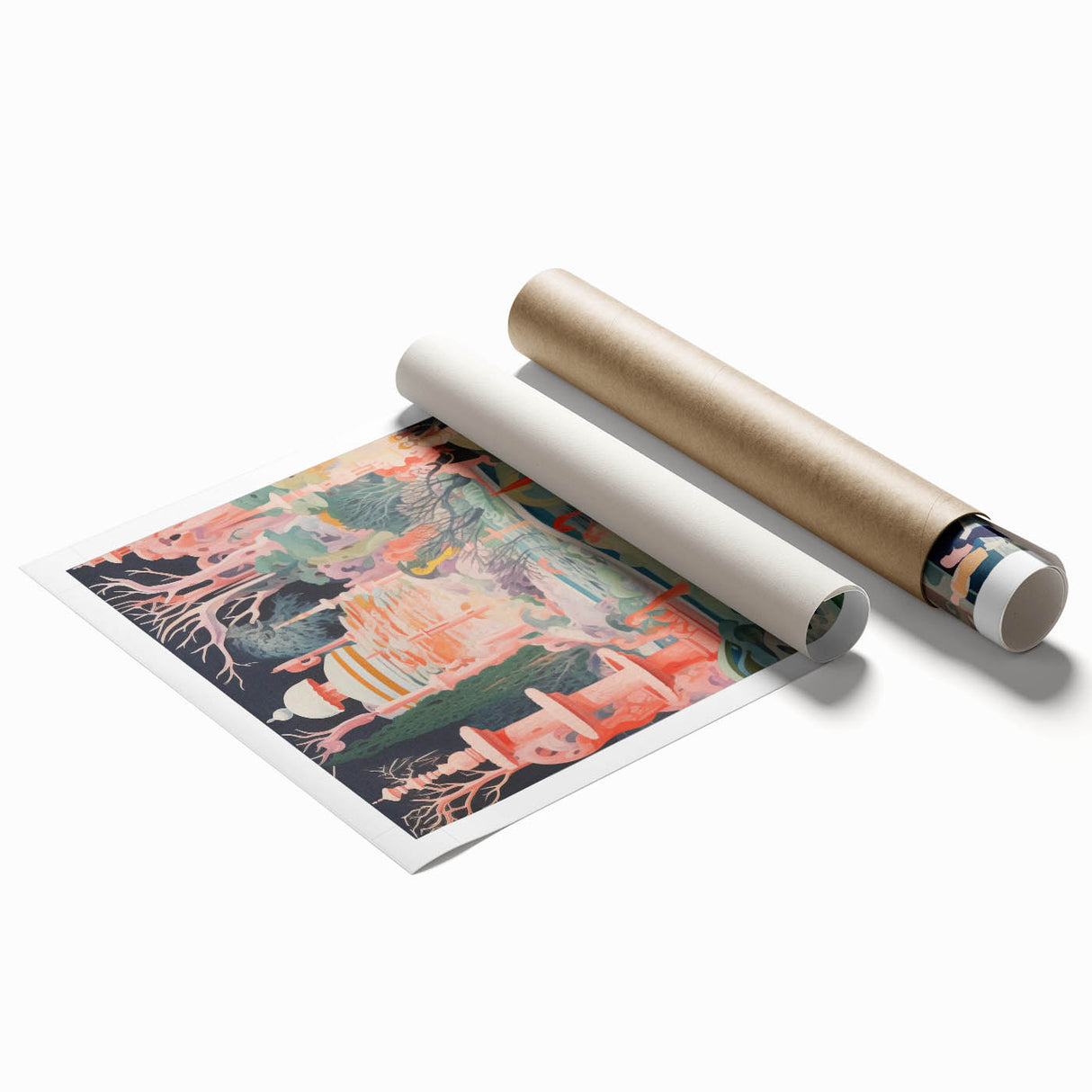 Electric Wall Art: Modern Electric Decor with Dreamy Abstract Landscape