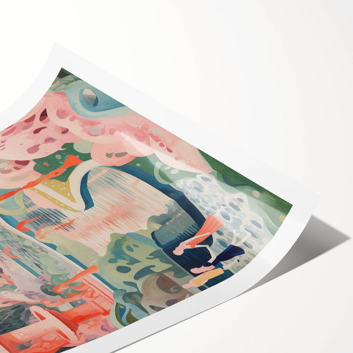 Electric Wall Art: Modern Electric Decor with Dreamy Abstract Landscape