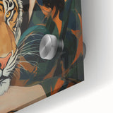 Electric Wall Art: Bold Woman and Tiger - Modern Electric Decor