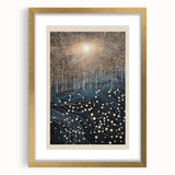 Electric Wall Art: Abstract Night Forest - Modern Electric Decor