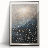 Electric Wall Art: Abstract Night Forest - Modern Electric Decor