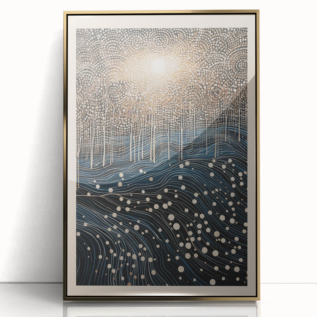 Electric Wall Art: Abstract Night Forest - Modern Electric Decor