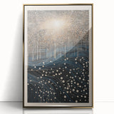 Electric Wall Art: Abstract Night Forest - Modern Electric Decor