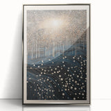 Electric Wall Art: Abstract Night Forest - Modern Electric Decor