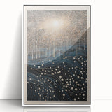 Electric Wall Art: Abstract Night Forest - Modern Electric Decor