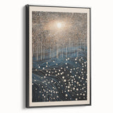Electric Wall Art: Abstract Night Forest - Modern Electric Decor